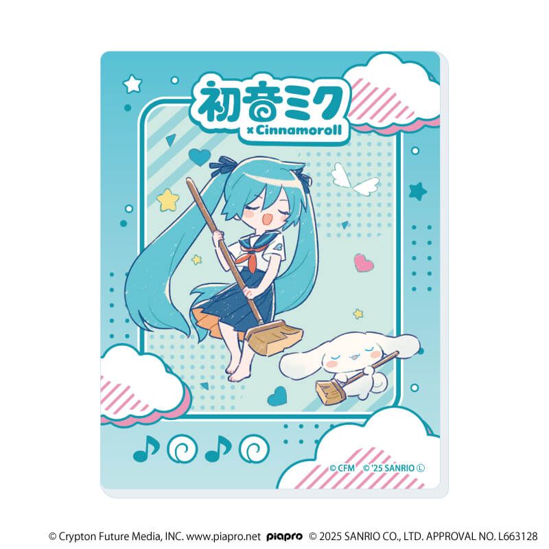アクリルカード「初音ミク×シナモロール」04/コンプリートセット(全9種)(コラボイラスト)