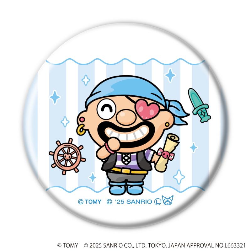 缶バッジ「黒ひげ危機一発×クロミ」01/コンプリートセット(全5種)(コラボイラスト)