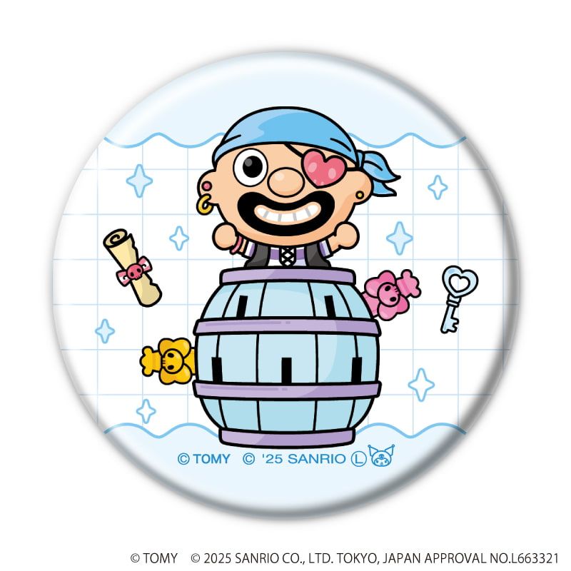 缶バッジ「黒ひげ危機一発×クロミ」01/コンプリートセット(全5種)(コラボイラスト)