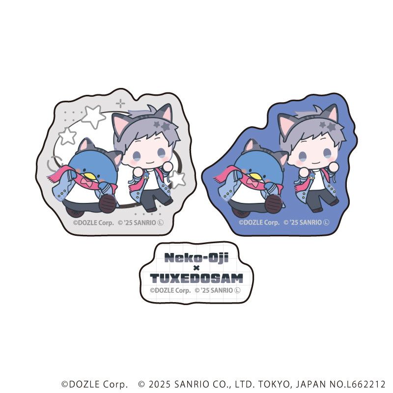 ぷくぷくステッカー「ドズル社×はぴだんぶい」06/ネコおじ×タキシードサム(コラボイラスト)