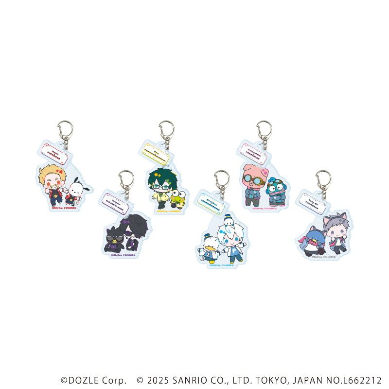 パーツ付きアクリルキーホルダー「ドズル社×はぴだんぶい」01/コンプリートセット(全6種)(コラボイラスト)