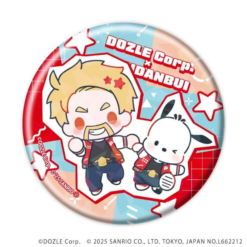 ホログラム缶バッジ(57mm)「ドズル社×はぴだんぶい」02/コンプリートセット(全6種)(コラボイラスト)