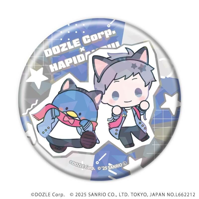 ホログラム缶バッジ(57mm)「ドズル社×はぴだんぶい」02/コンプリートセット(全6種)(コラボイラスト)