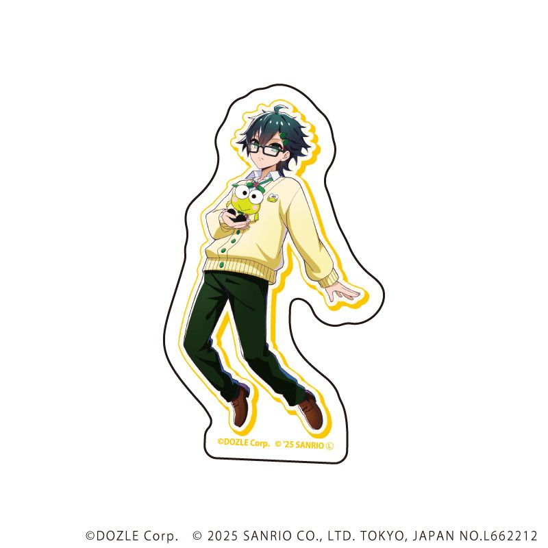 ダイカットステッカー「ドズル社×はぴだんぶい」03/おんりー×けろけろけろっぴ(コラボイラスト)