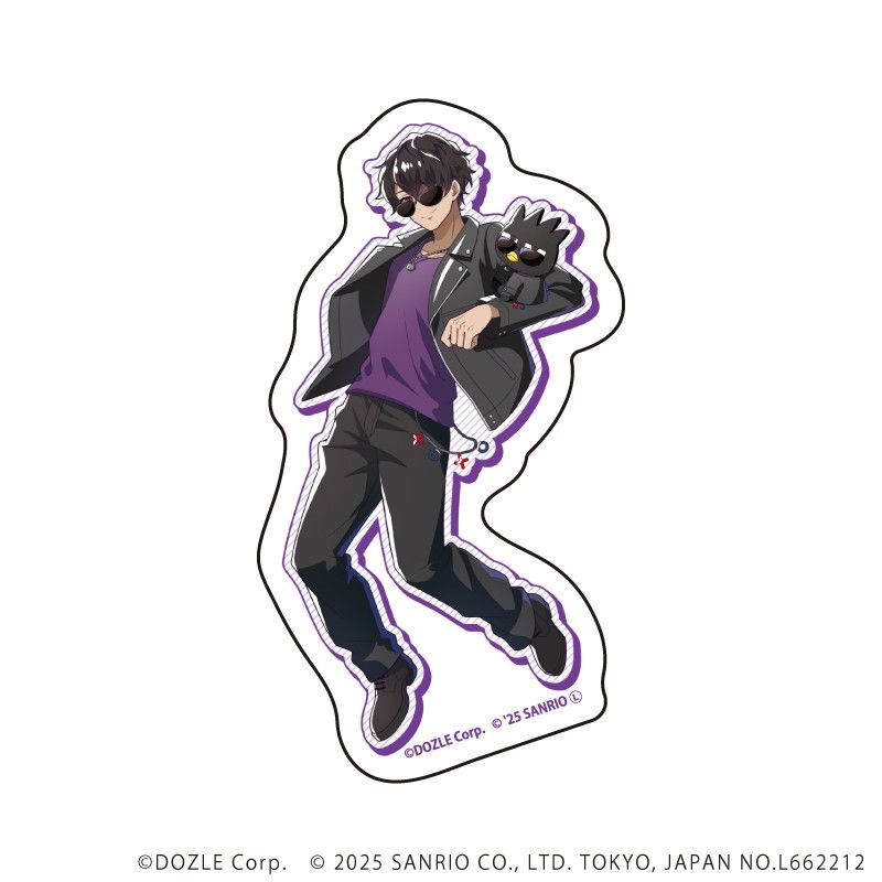 ダイカットステッカー「ドズル社×はぴだんぶい」02/ぼんじゅうる×バッドばつ丸(コラボイラスト)