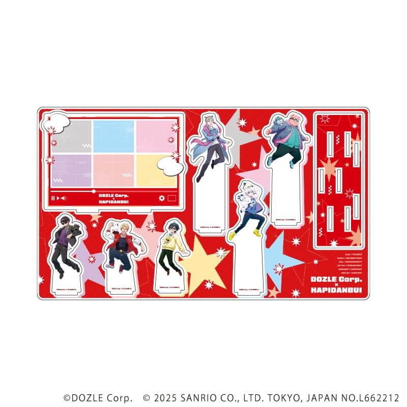 プレミアム アクリルジオラマプレート「ドズル社×はぴだんぶい」01/集合デザイン(コラボイラスト)