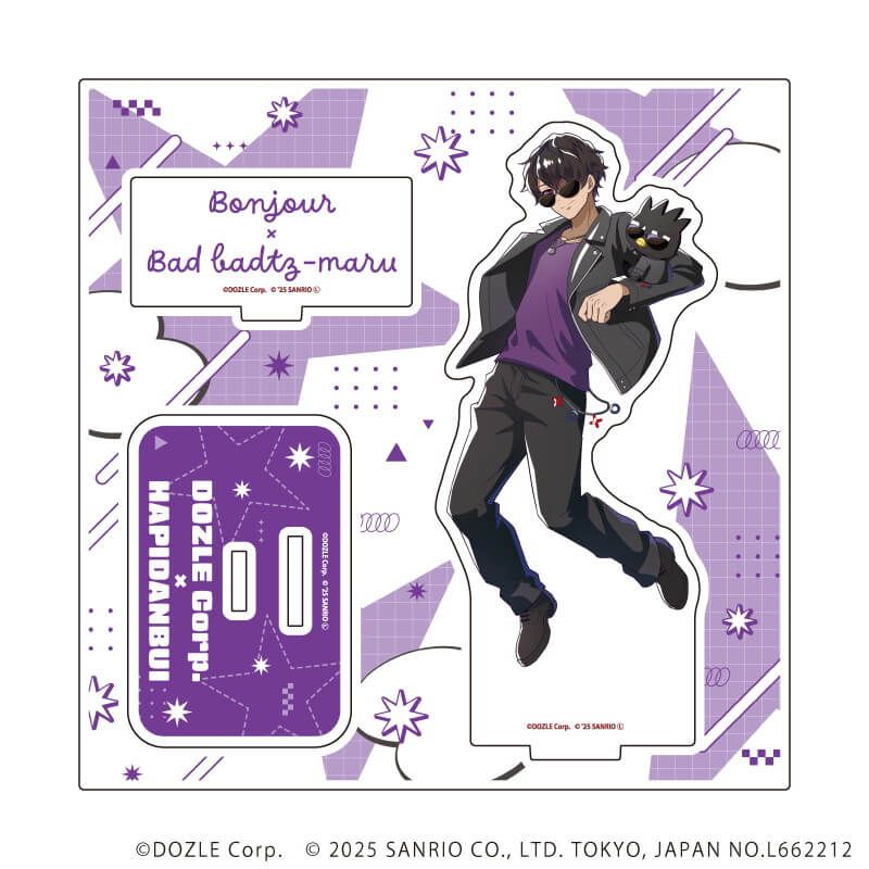 アクリルスタンドプレート「ドズル社×はぴだんぶい」02/ぼんじゅうる×バッドばつ丸(コラボイラスト)