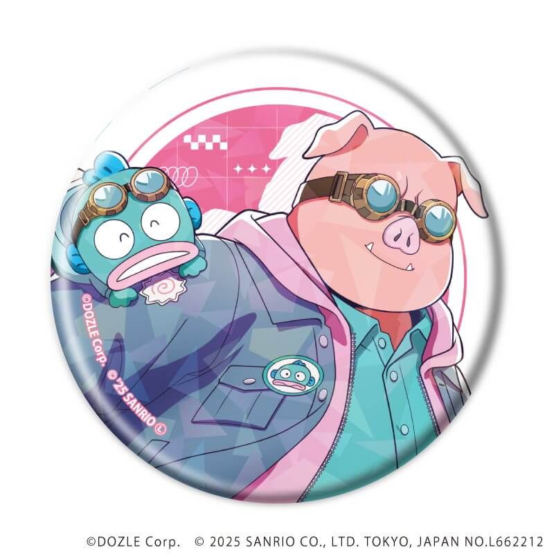 ホログラム缶バッジ(57mm)「ドズル社×はぴだんぶい」01/コンプリートセット(全6種)(コラボイラスト)