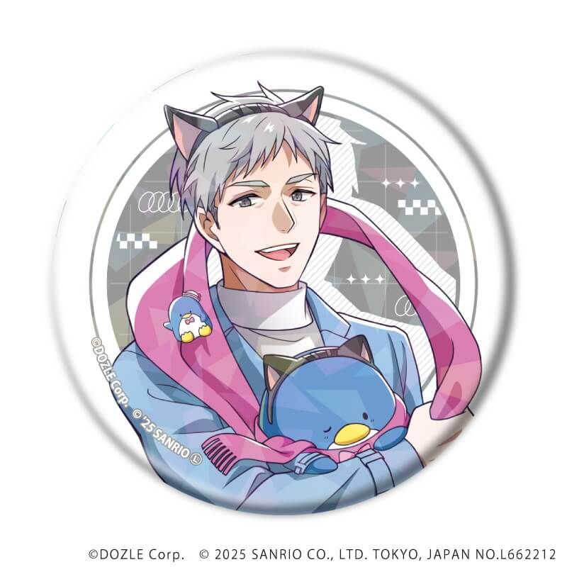 ホログラム缶バッジ(57mm)「ドズル社×はぴだんぶい」01/コンプリートセット(全6種)(コラボイラスト)