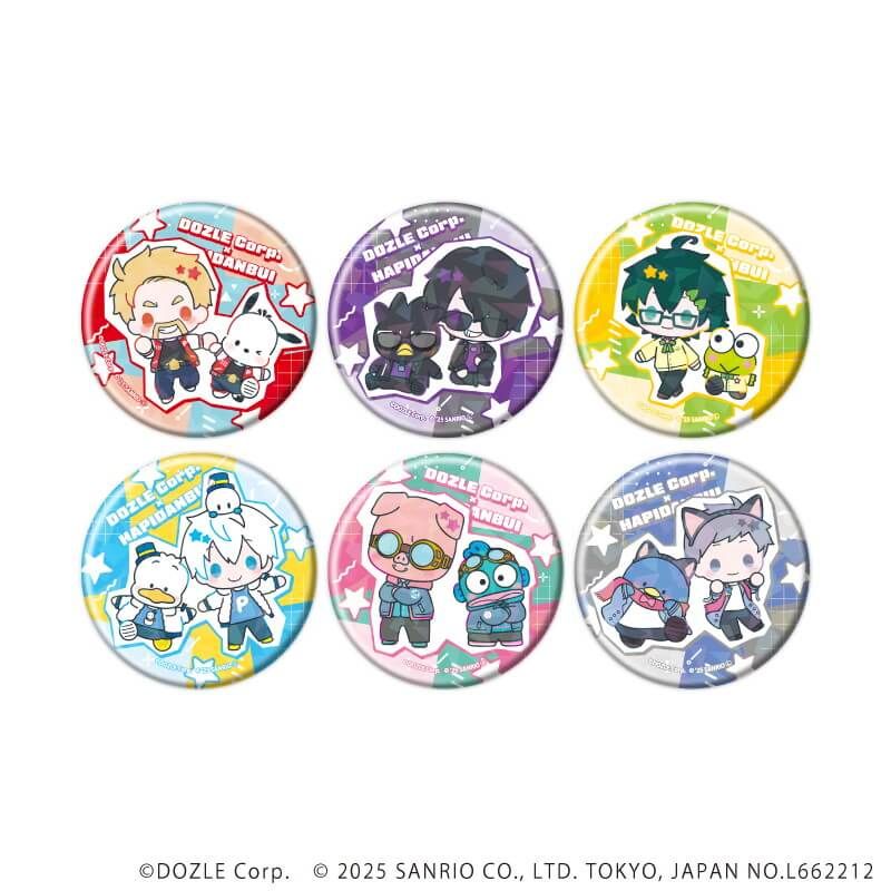 ホログラム缶バッジ(57mm)「ドズル社×はぴだんぶい」02/ブラインド(6種)(コラボイラスト)