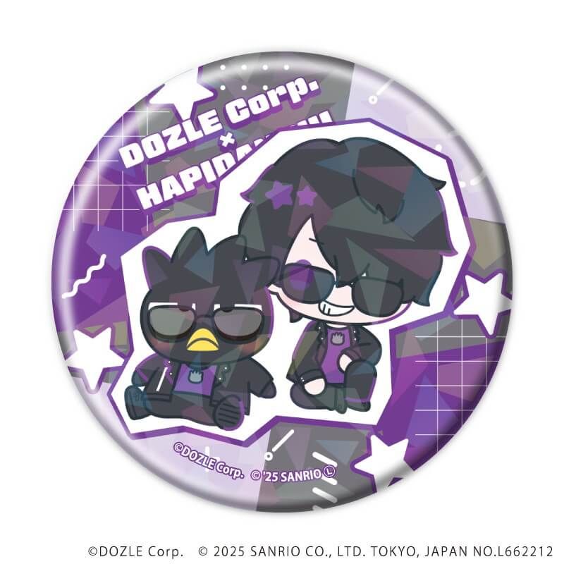 ホログラム缶バッジ(57mm)「ドズル社×はぴだんぶい」02/ブラインド(6種)(コラボイラスト)