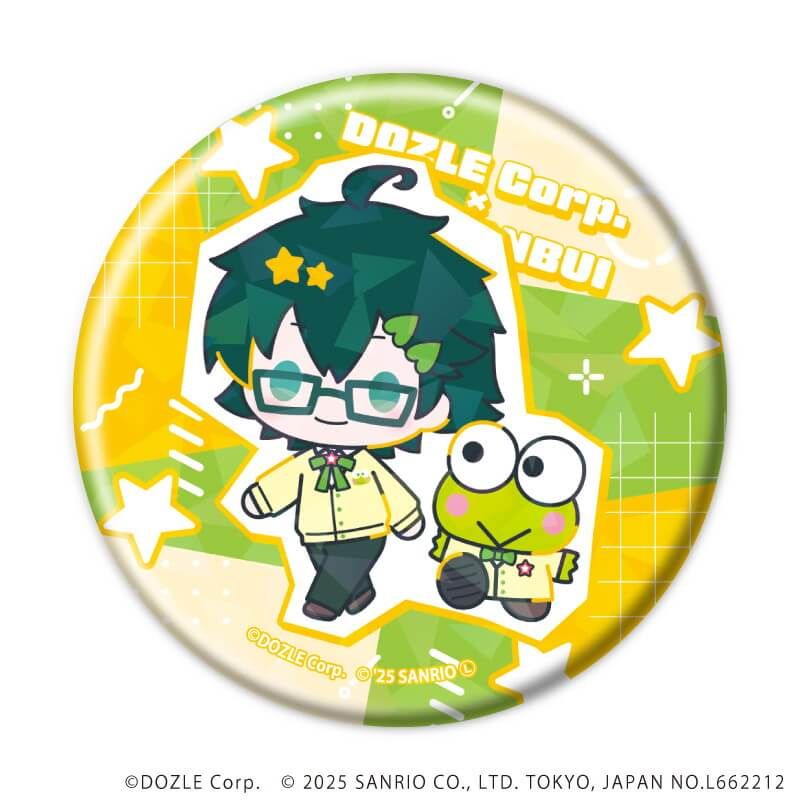 ホログラム缶バッジ(57mm)「ドズル社×はぴだんぶい」02/ブラインド(6種)(コラボイラスト)