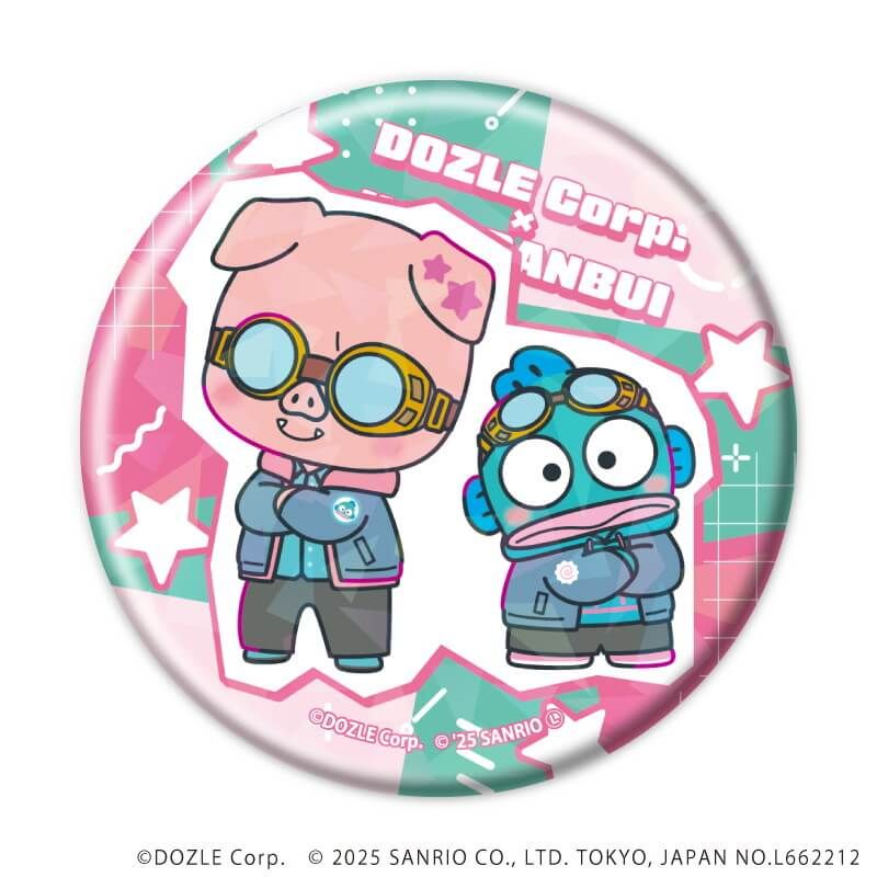 ホログラム缶バッジ(57mm)「ドズル社×はぴだんぶい」02/ブラインド(6種)(コラボイラスト)