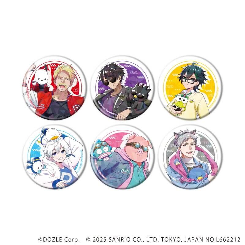 ホログラム缶バッジ(57mm)「ドズル社×はぴだんぶい」01/ブラインド(6種)(コラボイラスト)