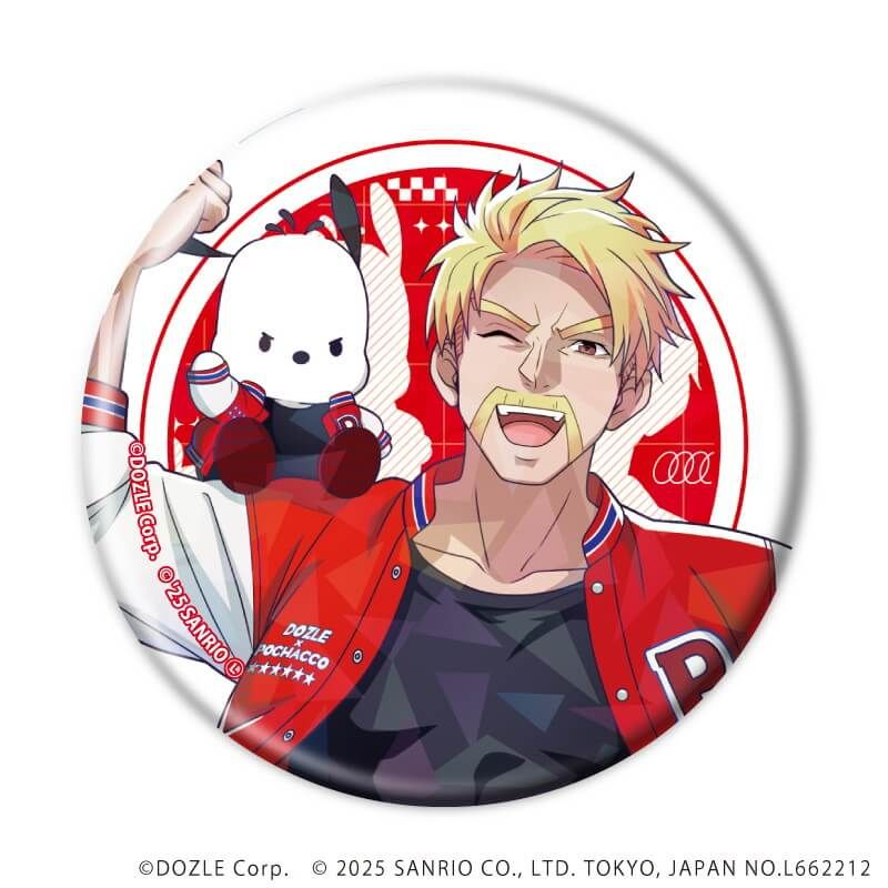 ホログラム缶バッジ(57mm)「ドズル社×はぴだんぶい」01/ブラインド(6種)(コラボイラスト)