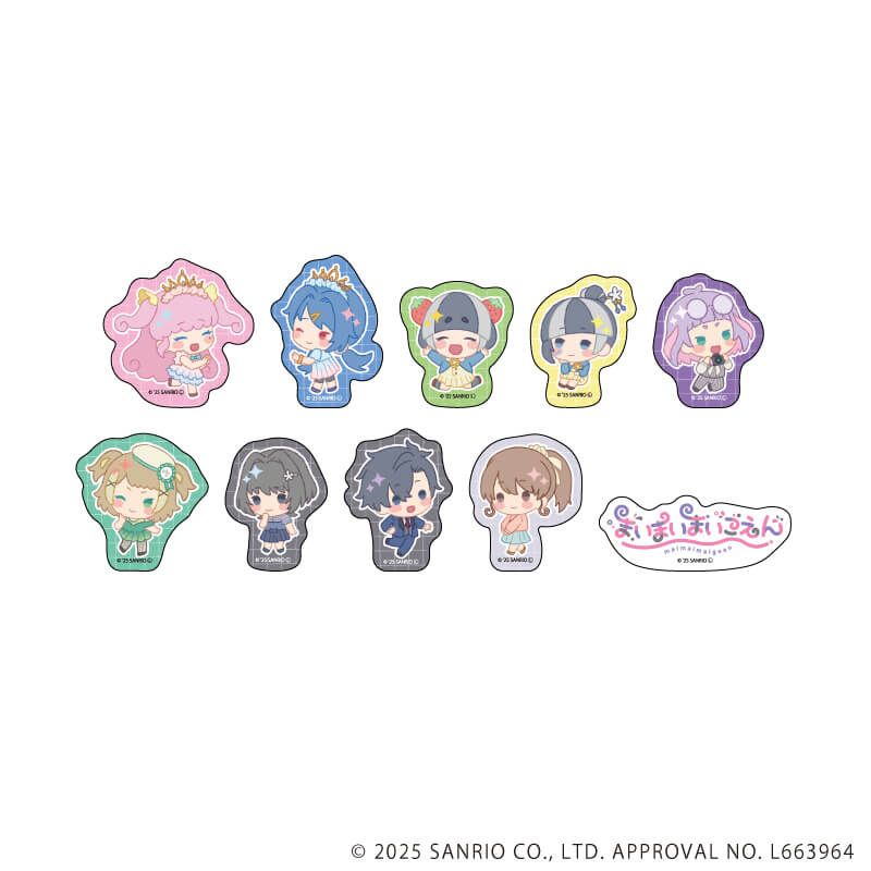 フレークシール(10枚セット)「まいまいまいごえん」04/デザインB(ミニキャライラスト)