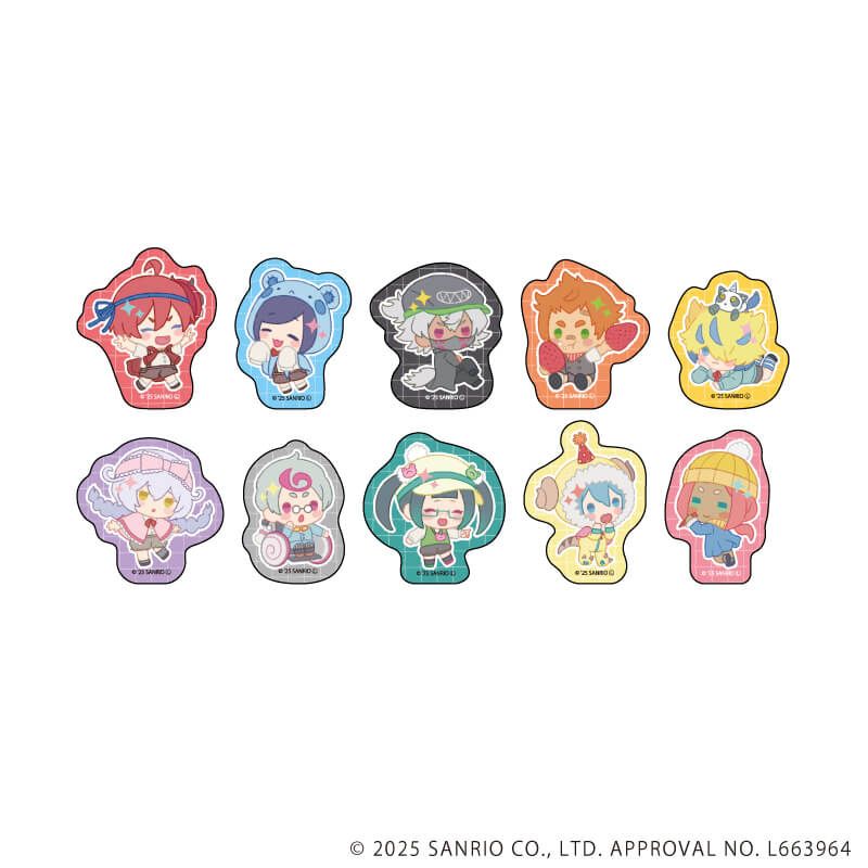 フレークシール(10枚セット)「まいまいまいごえん」03/デザインA(ミニキャライラスト)