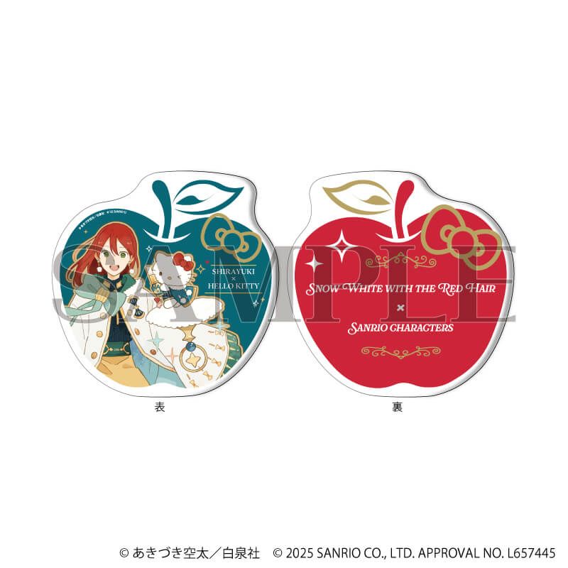 ダイカットクッション「赤髪の白雪姫×サンリオキャラクターズ」01/白雪×ハローキティ(コラボイラスト)