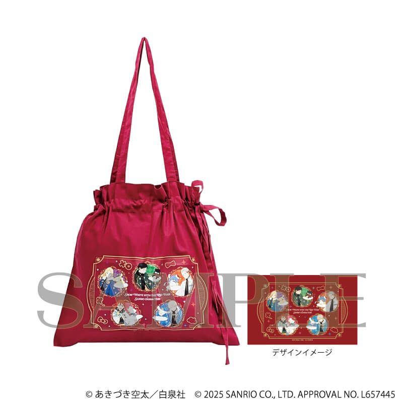 ギャザートートバッグ「赤髪の白雪姫×サンリオキャラクターズ」01/(コラボイラスト)