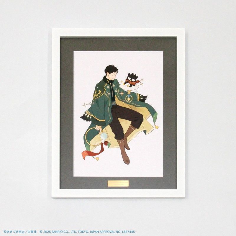 高精細複製原画（額付き）「赤髪の白雪姫×サンリオキャラクターズ」05/オビ×バッドばつ丸(コラボイラスト)