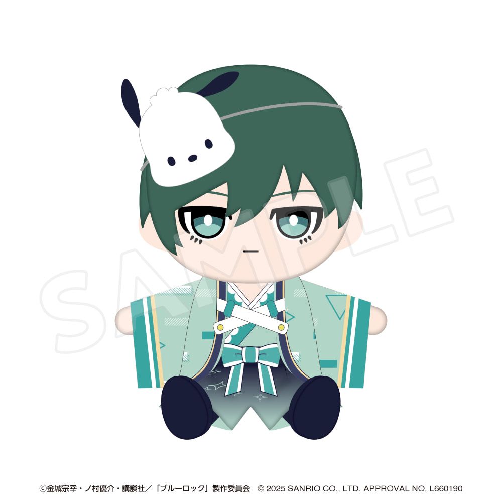 「ブルーロック×サンリオキャラクターズ」ぬいぐるみ 糸師凛×ポチャッコ