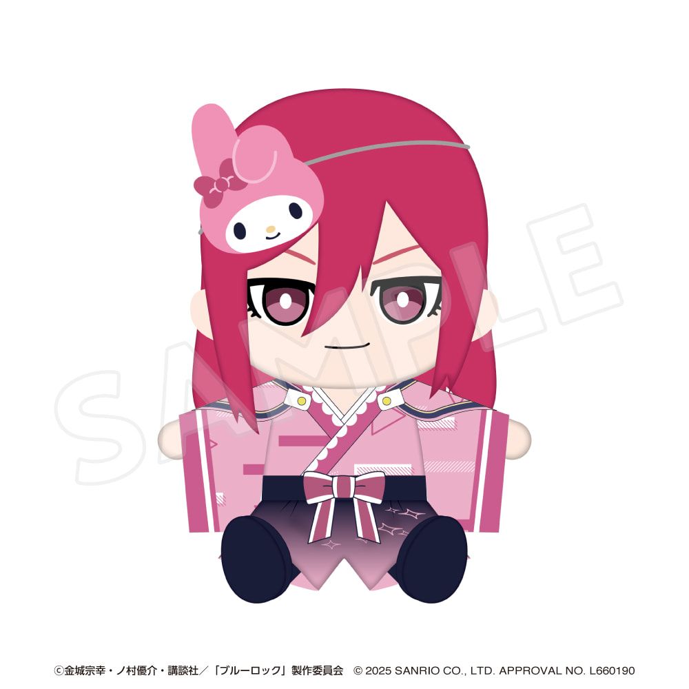 「ブルーロック×サンリオキャラクターズ」ぬいぐるみ 千切豹馬×マイメロディ