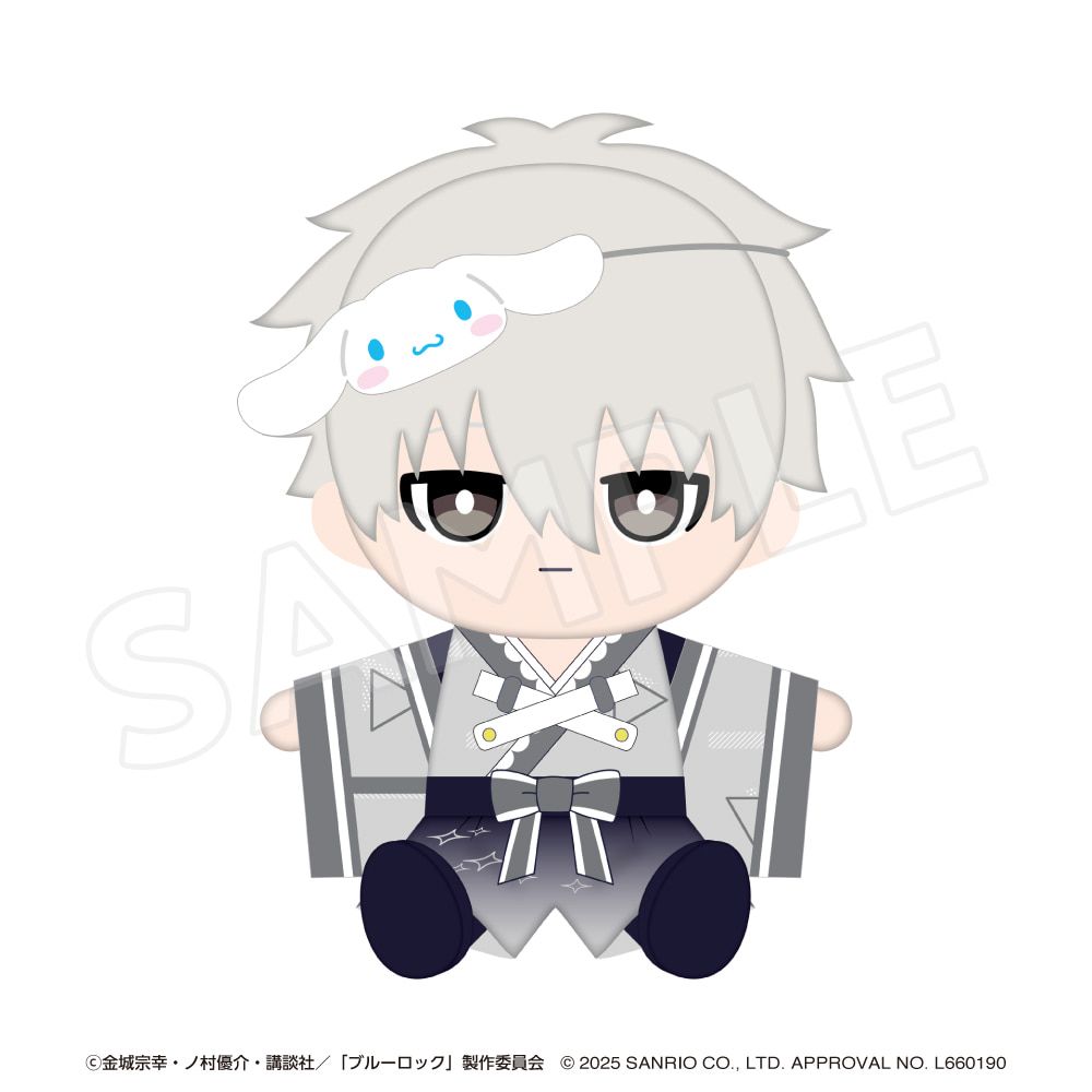 「ブルーロック×サンリオキャラクターズ」ぬいぐるみ 凪誠士郎×シナモロール