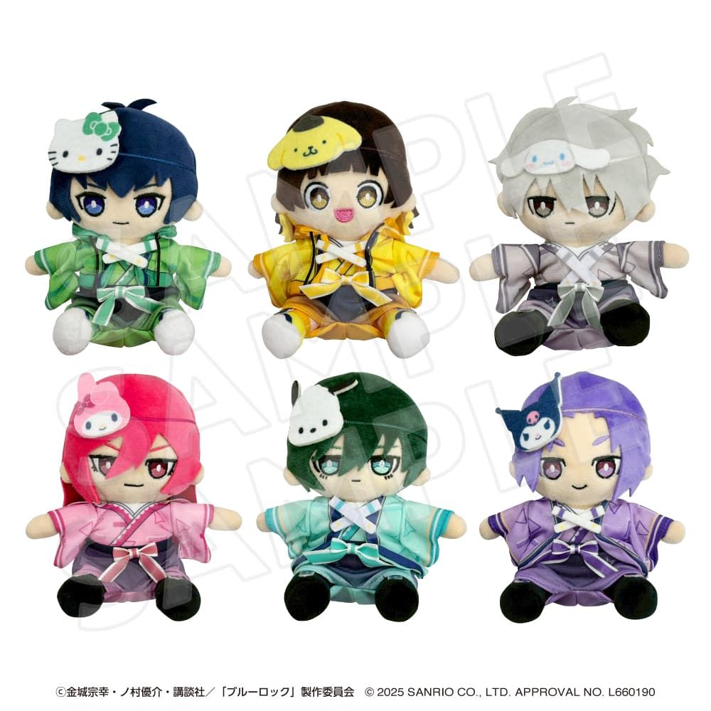 「ブルーロック×サンリオキャラクターズ」ぬいぐるみ 蜂楽廻×ポムポムプリン