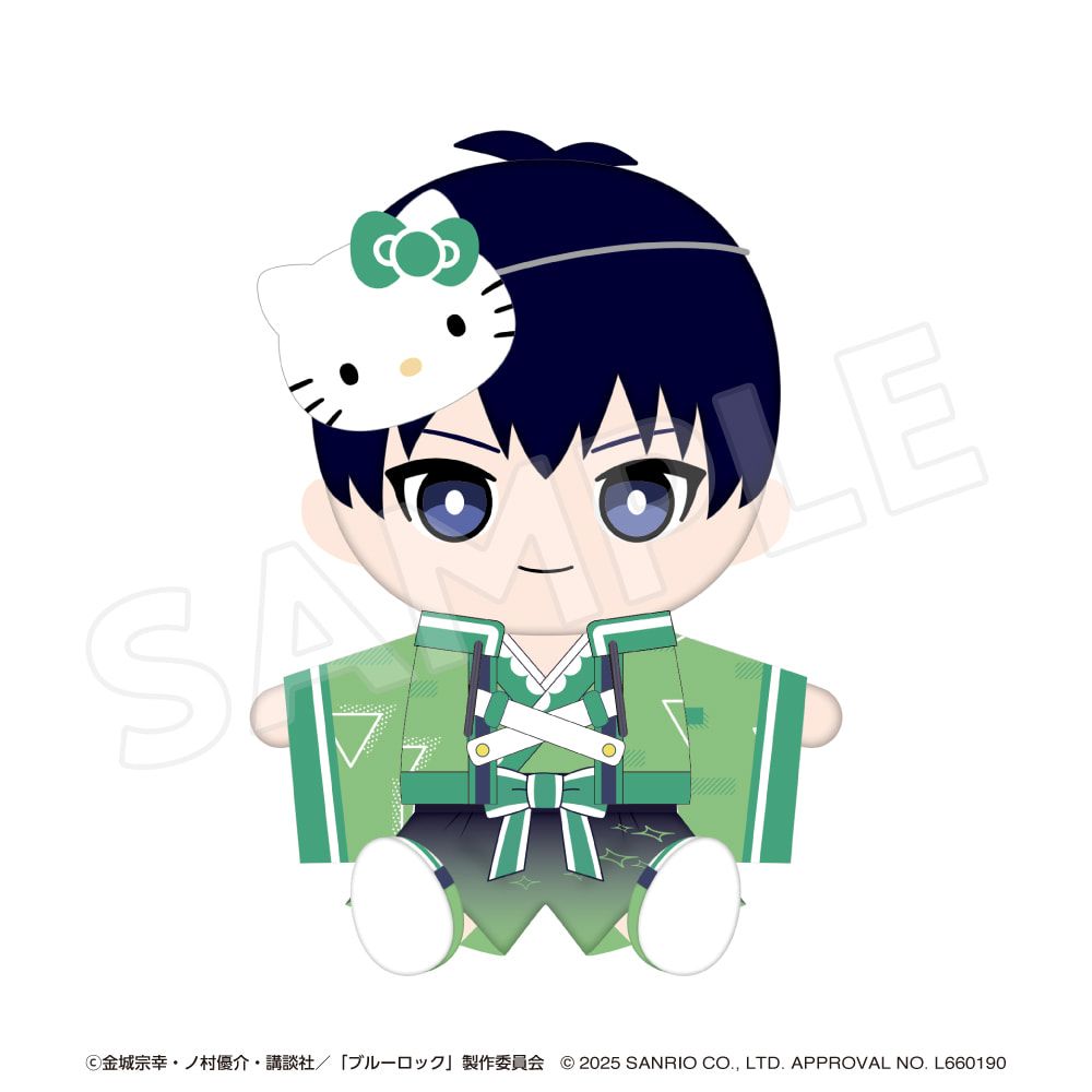 「ブルーロック×サンリオキャラクターズ」ぬいぐるみ 潔世一×ハローキティ
