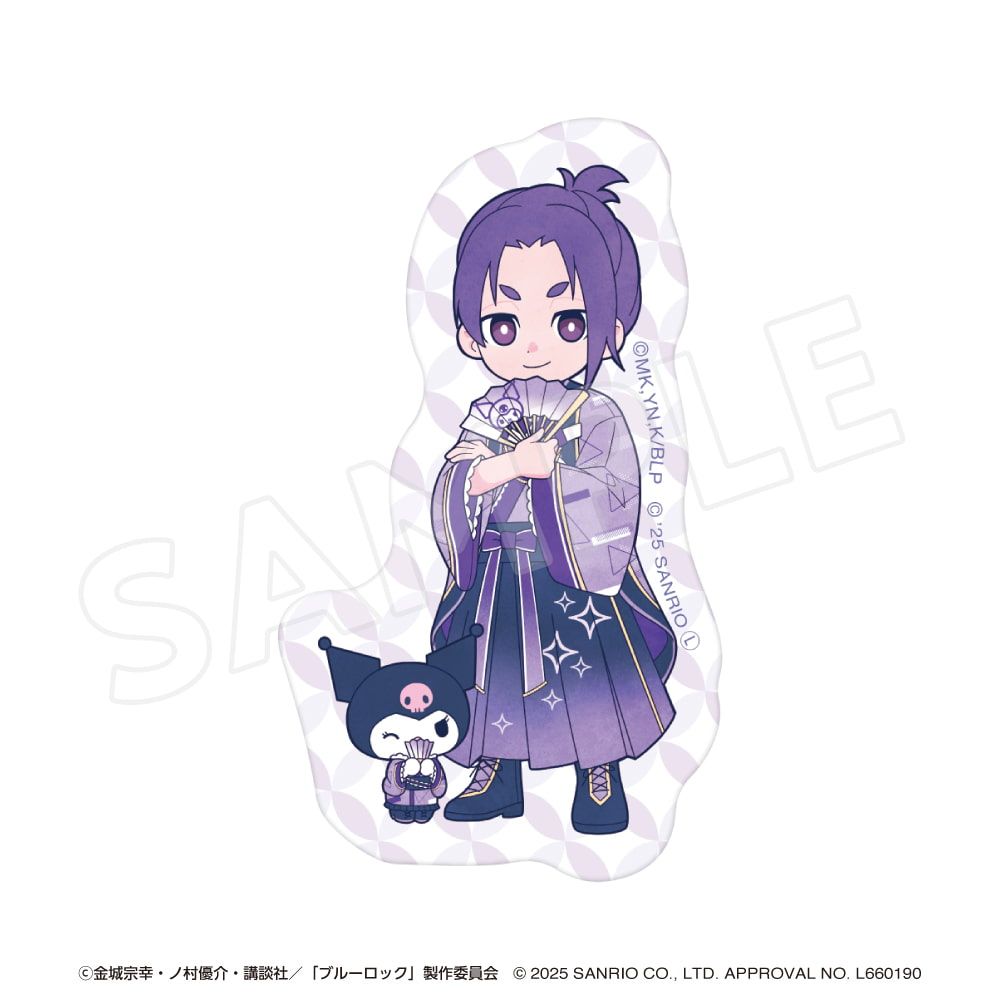 「ブルーロック×サンリオキャラクターズ 」 ダイカットステッカー 御影玲王×クロミ