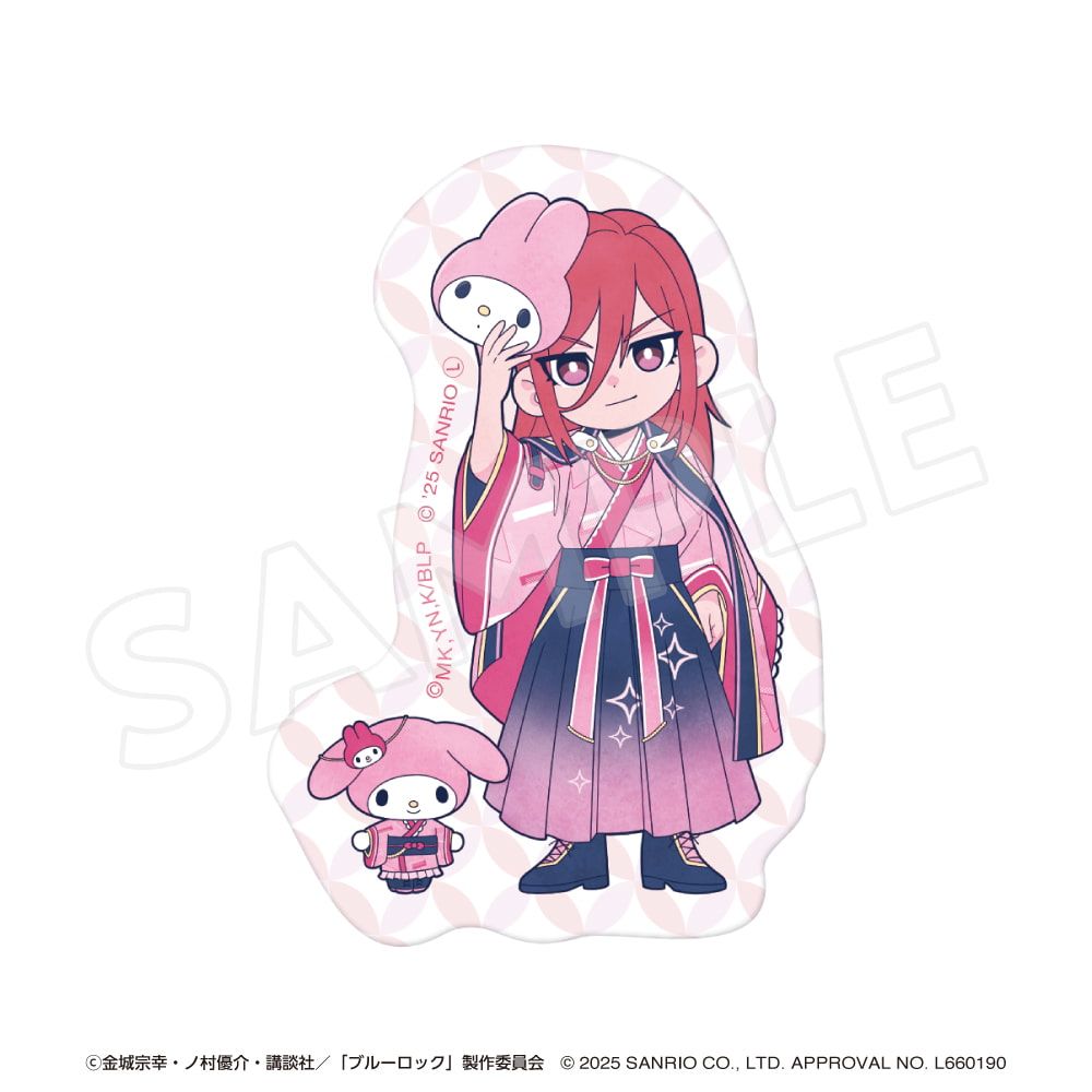 「ブルーロック×サンリオキャラクターズ 」 ダイカットステッカー 千切豹馬×マイメロディ