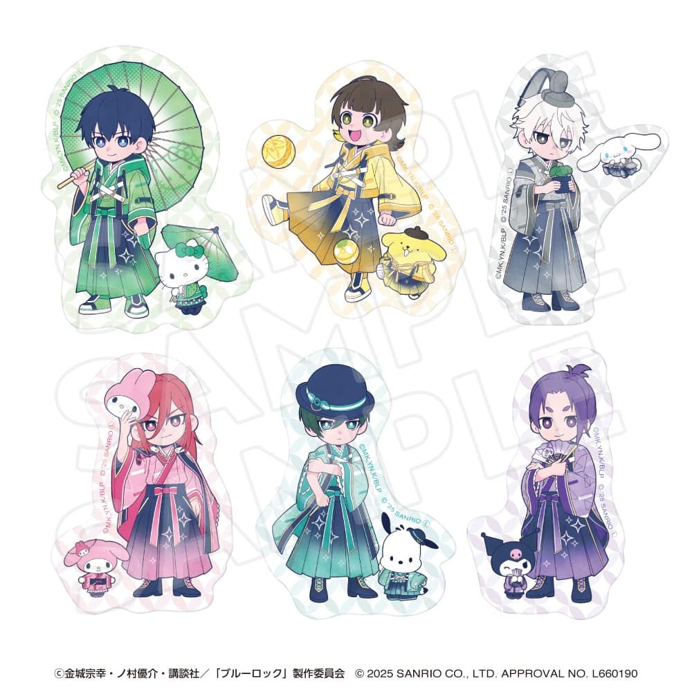 「ブルーロック×サンリオキャラクターズ 」 ダイカットステッカー 千切豹馬×マイメロディ