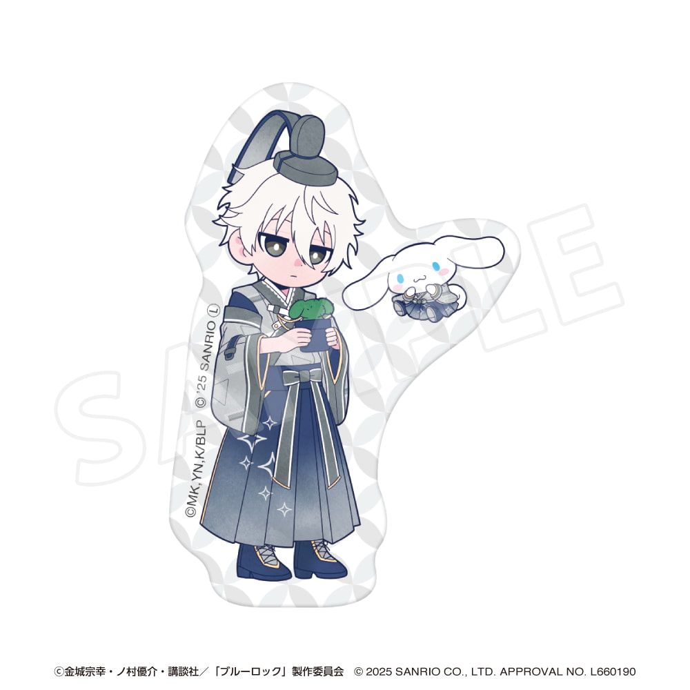 「ブルーロック×サンリオキャラクターズ 」 ダイカットステッカー 凪誠士郎×シナモロール