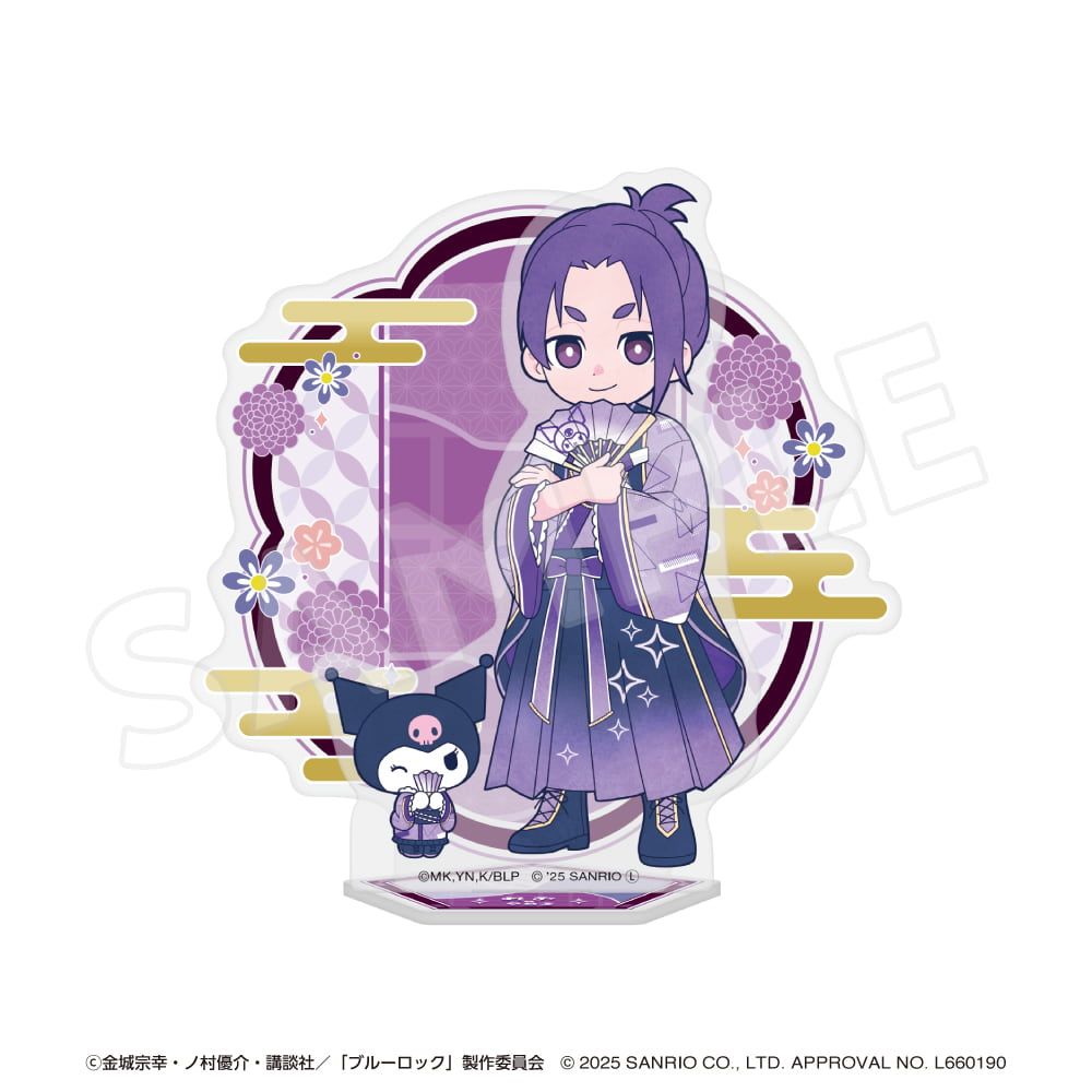 「ブルーロック×サンリオキャラクターズ 」 背景付きアクリルスタンド 御影玲王×クロミ