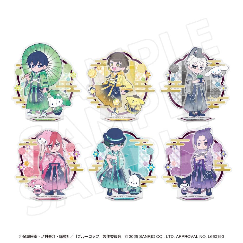 「ブルーロック×サンリオキャラクターズ 」 背景付きアクリルスタンド 糸師凛×ポチャッコ