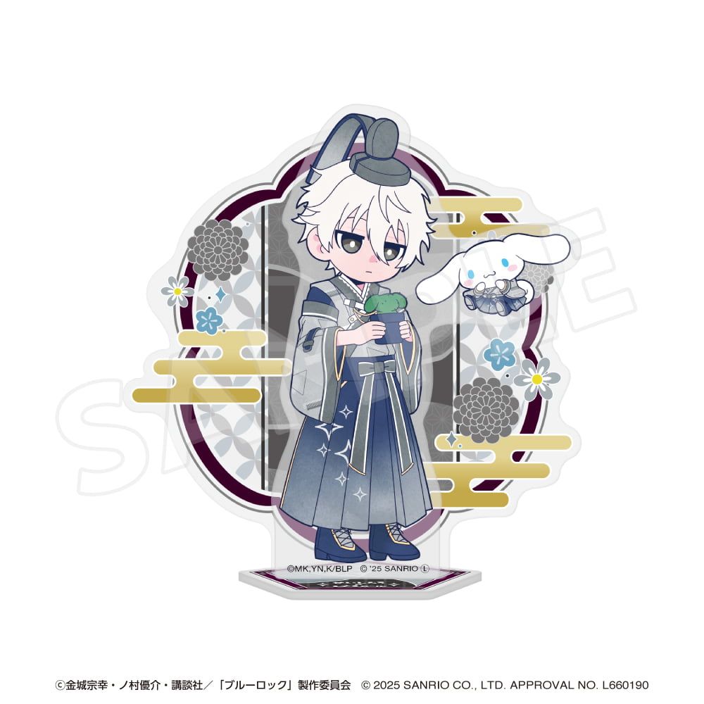 「ブルーロック×サンリオキャラクターズ 」 背景付きアクリルスタンド 凪誠士郎×シナモロール