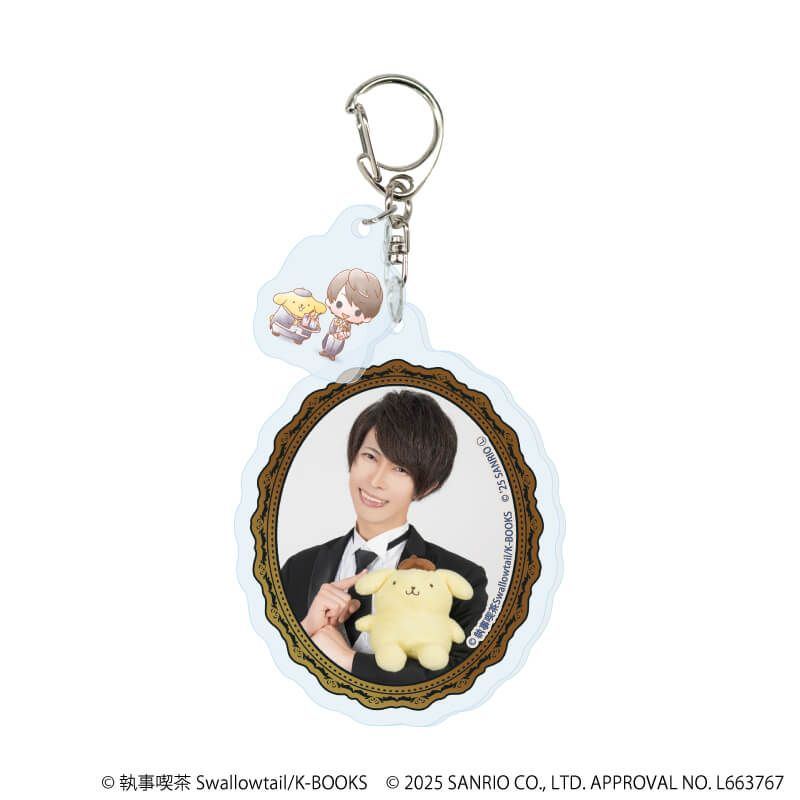 パーツ付きアクリルキーホルダー「執事喫茶スワロウテイル×サンリオキャラクターズ」01/ブラインド(6種)
