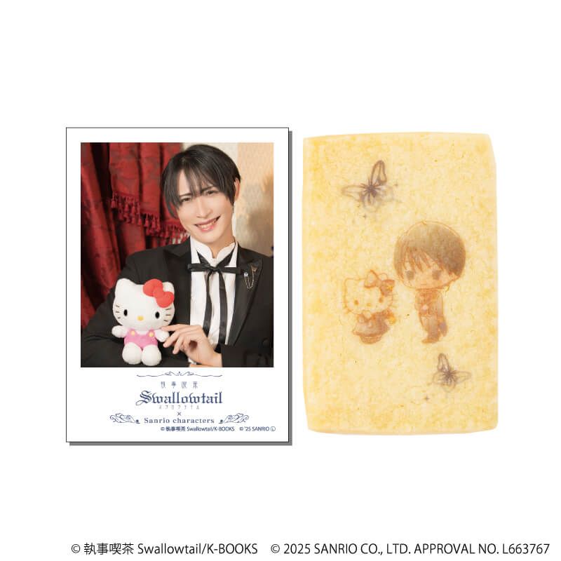 クッキー缶(ミニフォト付き)「執事喫茶スワロウテイル×サンリオキャラクターズ」03/古谷×ハローキティ