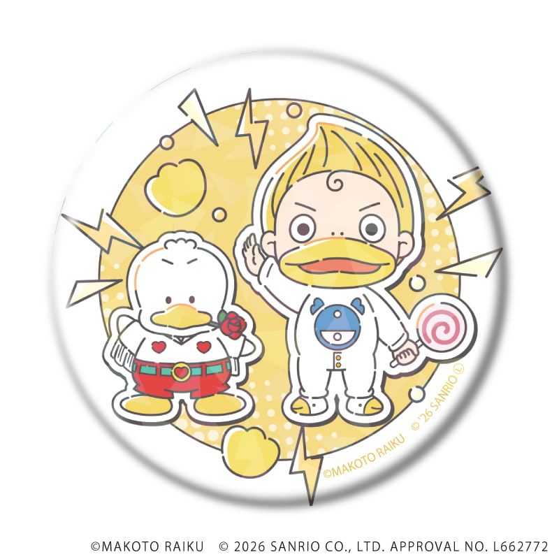 ホログラム缶バッジ(57ｍｍ)「金色のガッシュ!!×サンリオキャラクターズ」02/vol.02ブラインド(5種)(コラボイラスト)