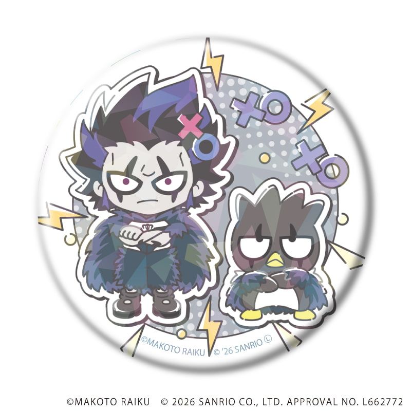 ホログラム缶バッジ(57ｍｍ)「金色のガッシュ!!×サンリオキャラクターズ」02/vol.02ブラインド(5種)(コラボイラスト)