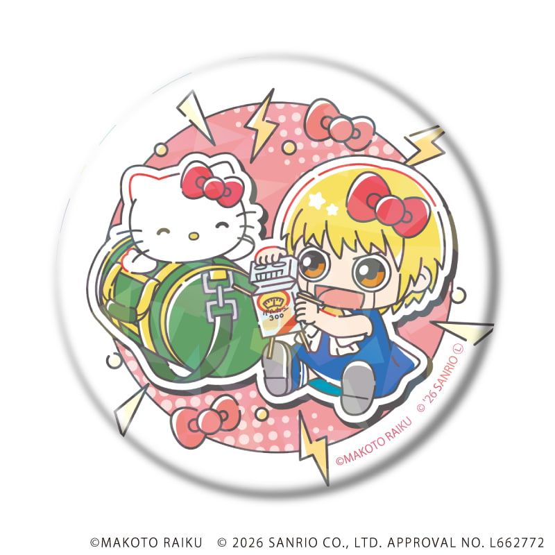 ホログラム缶バッジ(57ｍｍ)「金色のガッシュ!!×サンリオキャラクターズ」01/vol.01ブラインド(6種)(コラボイラスト)