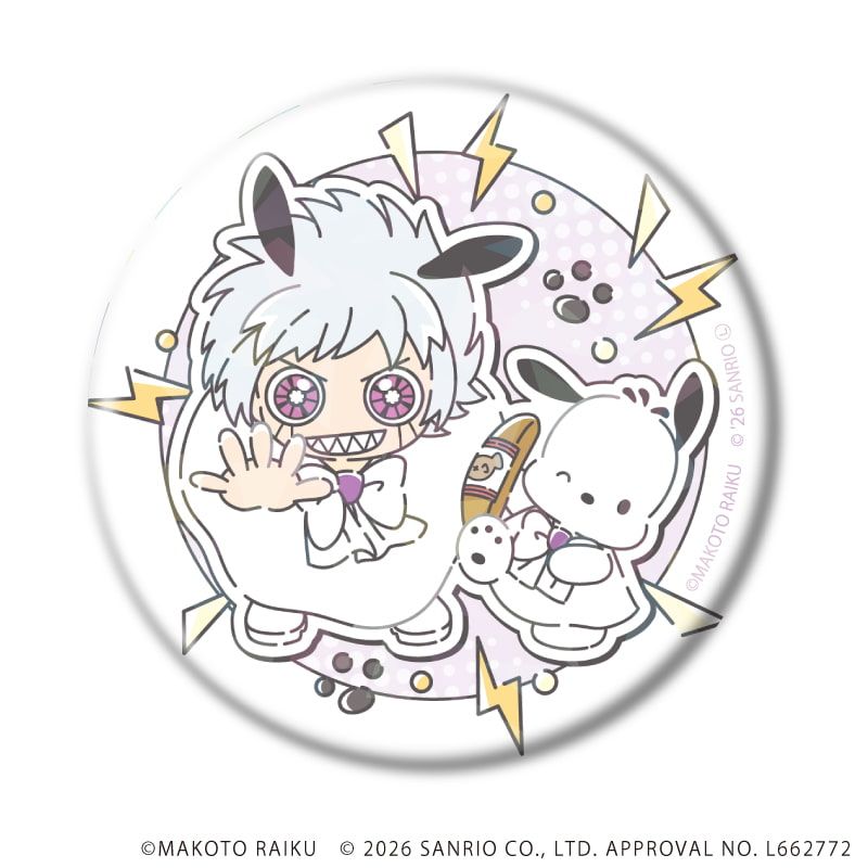 ホログラム缶バッジ(57ｍｍ)「金色のガッシュ!!×サンリオキャラクターズ」01/vol.01ブラインド(6種)(コラボイラスト)