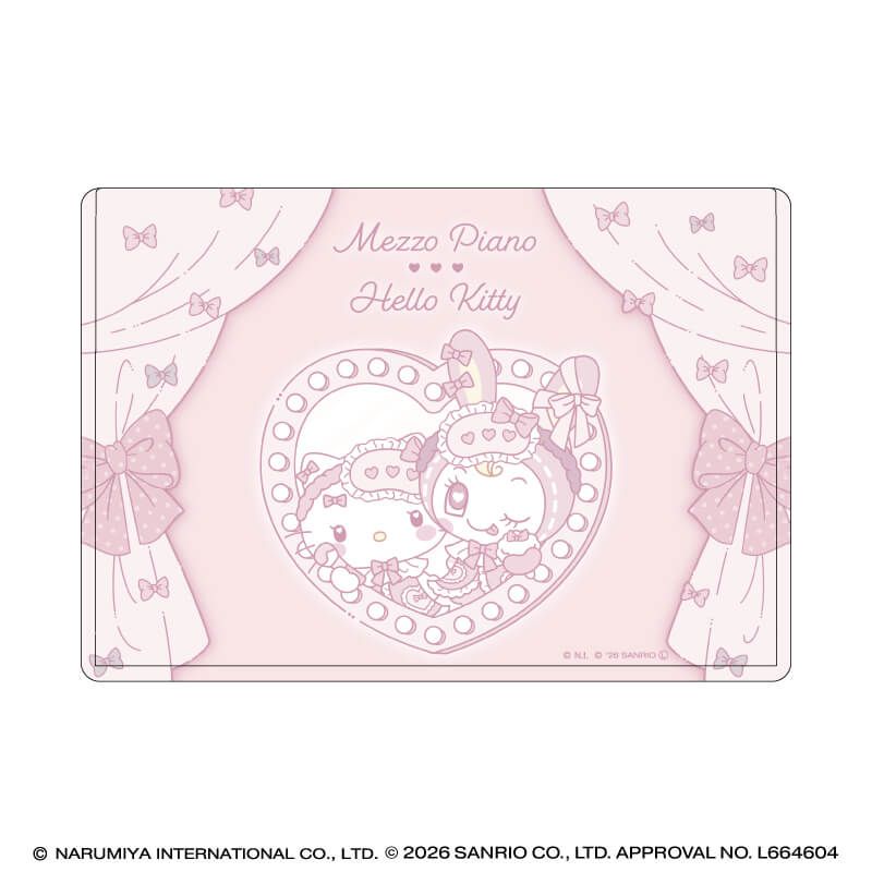キャラクリアケース「メゾピアノ×ハローキティ」02/パターンB(コラボイラスト)