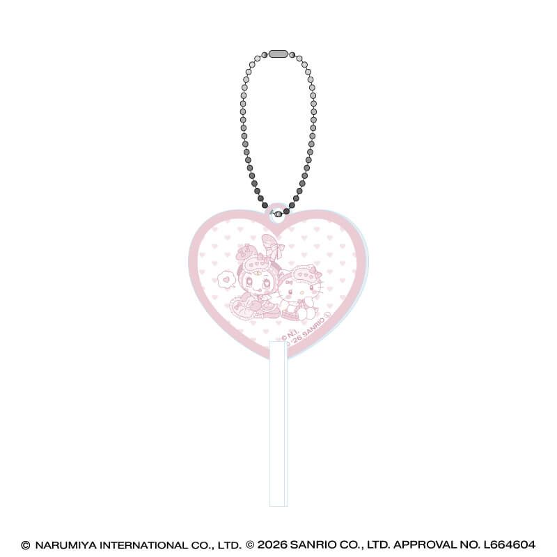 キャンディ型アクリルキーホルダー「メゾピアノ×ハローキティ」03/パターンC(コラボイラスト)