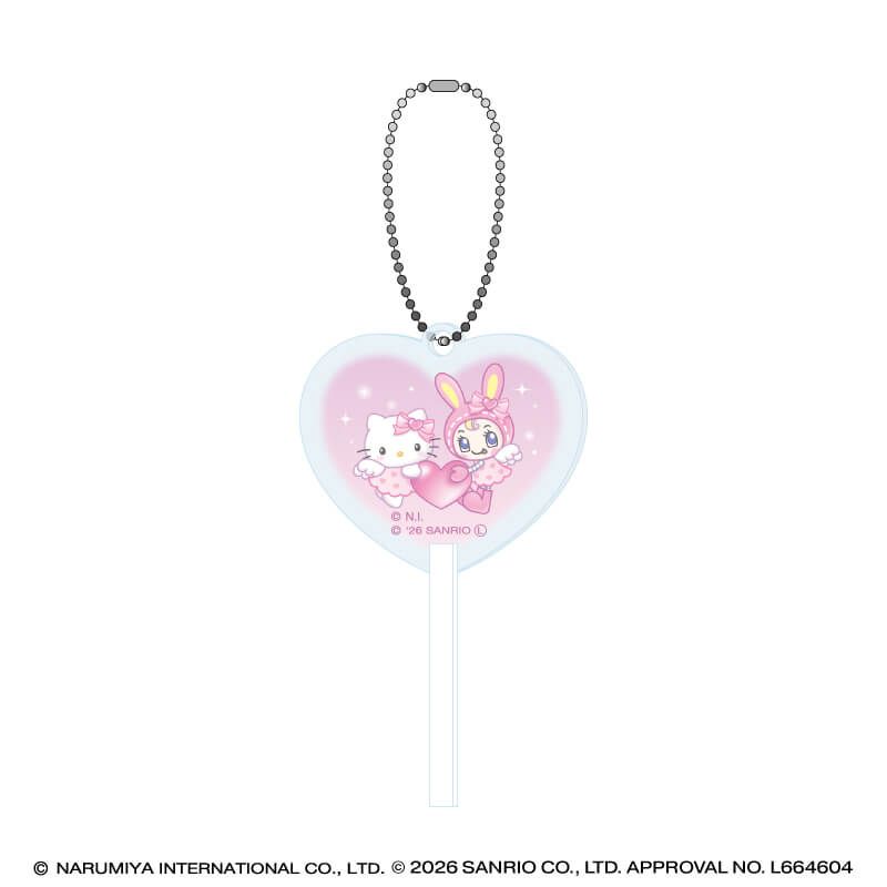 キャンディ型アクリルキーホルダー「メゾピアノ×ハローキティ」01/パターンA(コラボイラスト)