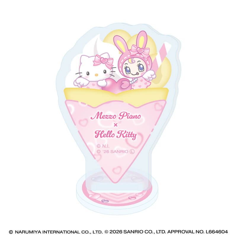 アクリルぷちスタンド「メゾピアノ×ハローキティ」01/コンプリートセット(全6種)(コラボイラスト)