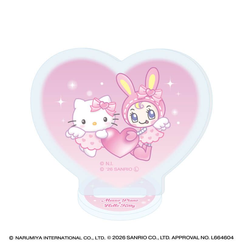 アクリルぷちスタンド「メゾピアノ×ハローキティ」01/コンプリートセット(全6種)(コラボイラスト)