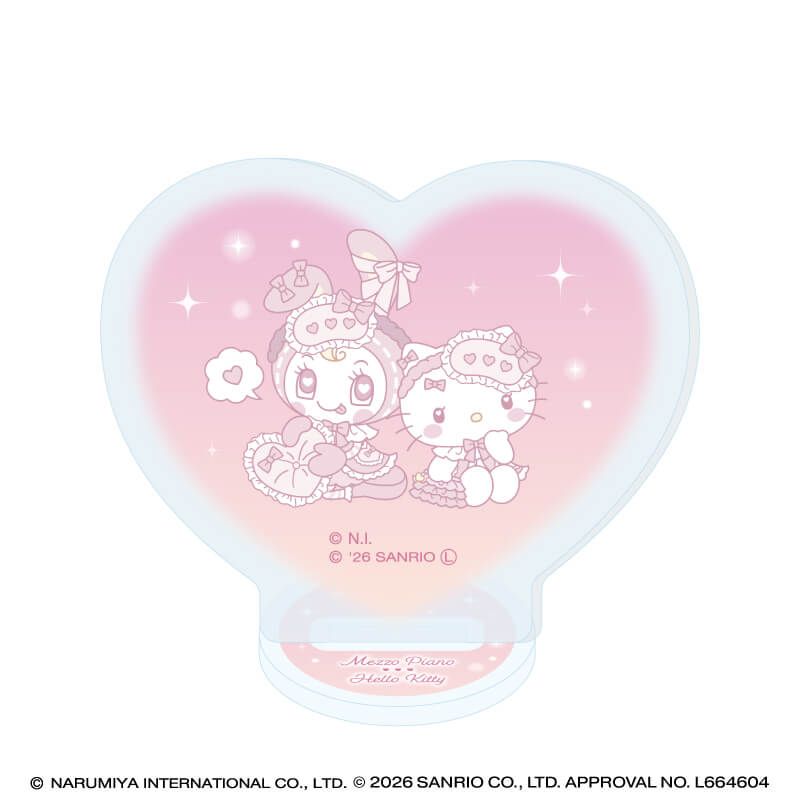 アクリルぷちスタンド「メゾピアノ×ハローキティ」01/コンプリートセット(全6種)(コラボイラスト)