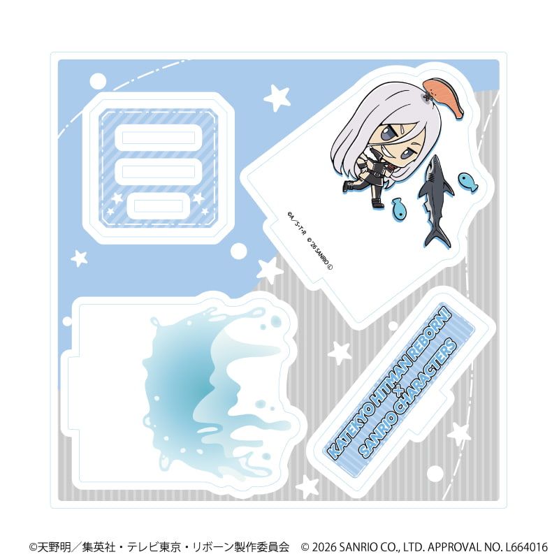 アクリルスタンドプレート「家庭教師ヒットマンREBORN!×SANRIO CHARACTERS」08/スクアーロ×KIRIMIちゃん.(コラボイラスト)