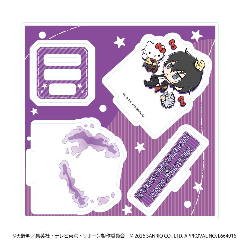 アクリルスタンドプレート「家庭教師ヒットマンREBORN!×SANRIO CHARACTERS」05/雲雀恭弥×ハローキティ(コラボイラスト)